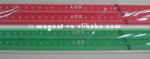 Promotional colorful ABS /AS plastic magnetic bar/strip, logo can be printed