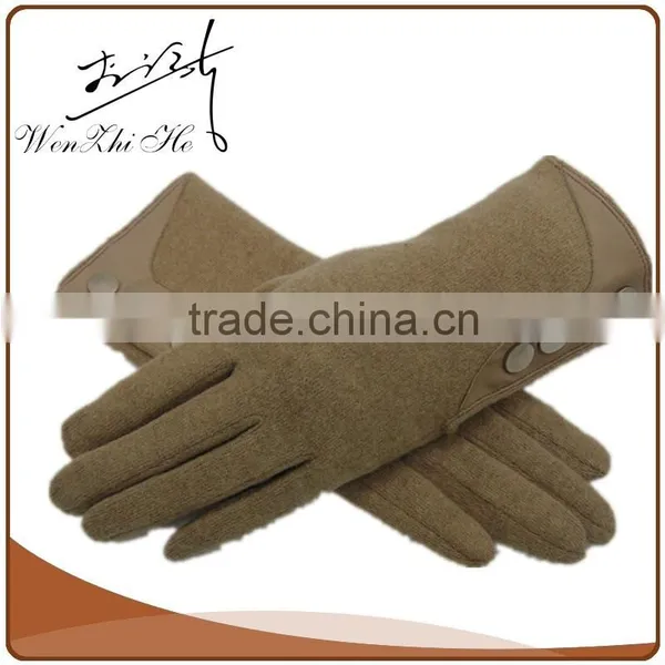 China Hot Pink 100% Wool Gloves/Cashmere Thin Cycling Gloves photo-3