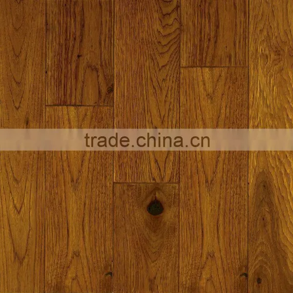Hickory Brushed Limed UV Oiled Oak Engineered Wood Flooring Antique Handscraped Elm Engineered Wood Flooring photo-5