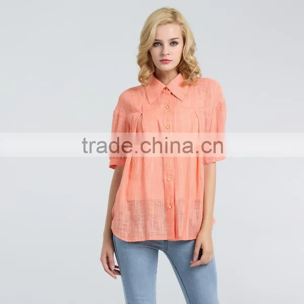 2016 Fashion Women Three Quarter Sleeve Shirts photo-4
