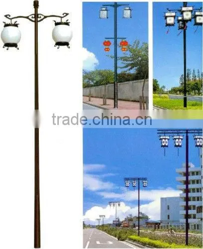 High Quality Galvanized Fashional Decorative Garden Lighting Pole 3m photo-5