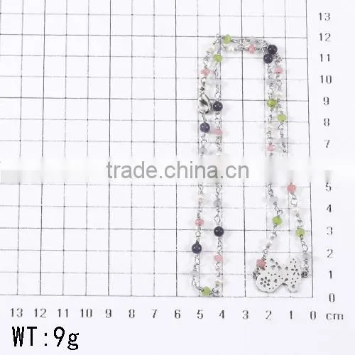2016 Latest Beautiful Colorful Beads Teddy Bear Fancy Necklace for Lady photo-2