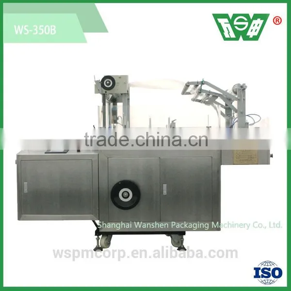 Shanghai Wanshen WS 350 cellophane/Transparent film/Bopp/Pvc wrapping Machine, wrapper machine for multiple products