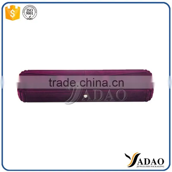 Customized Various Style Purple Velvet Jewelry Ring Packaging Boxes photo-3