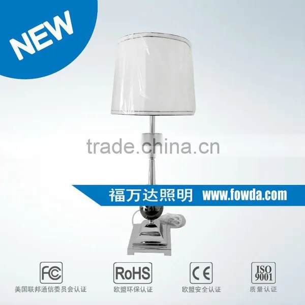 FOWDA Modern Stainless Steel Table Lamp