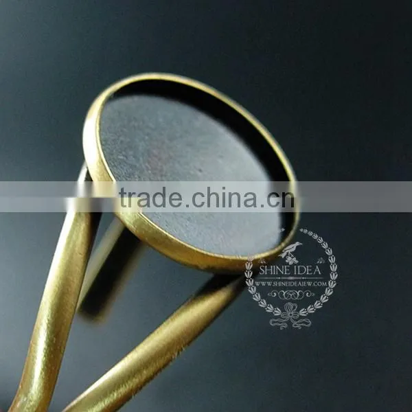 65mm Diameter Brass Vintage Style 20mm Round Setting Bezel Tray Antiqued Bronze DIY Bracelet Bangle Supplies 1900112 photo-4