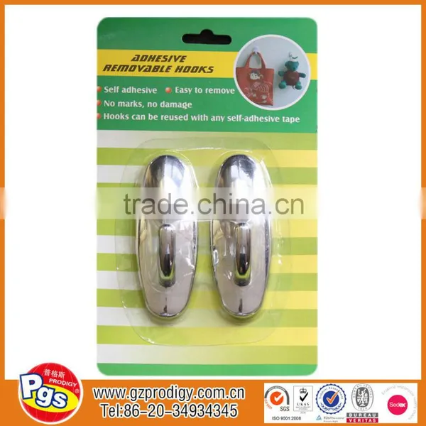 Curtain Wall Hook Adhesive no Mark Wall Hook Plastic Electroplating Hooks photo-5