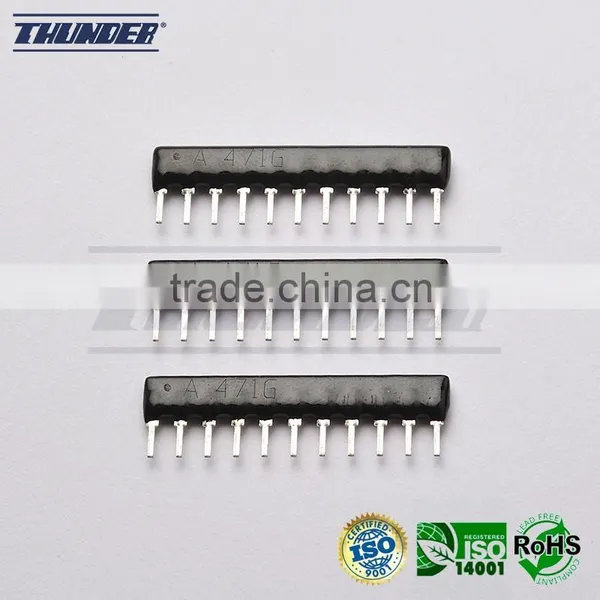 RA Series - Thick Film Resistor Networks (Array) (SIP), T Type