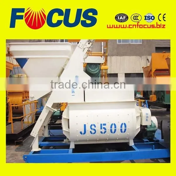 Compulsion Type 500L Electric Twin Horizontal Shaft Concrete Mixer Js500 photo-6