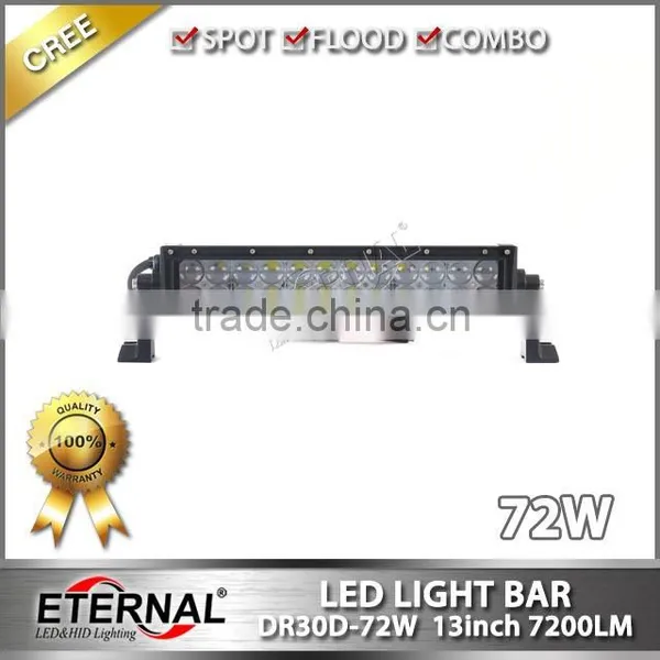 72W 13inch 4x4 Racing Powersports Motorcycle ATV UTV off Road Pick up Truck Trailer Driving Headlight Led Light Bar photo-2