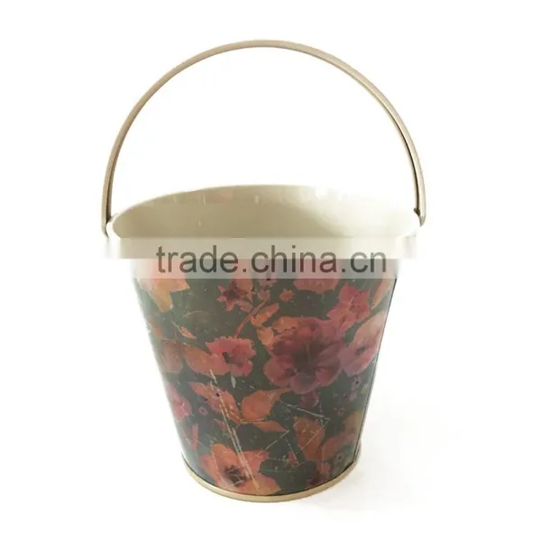 Printed Painting High Quality Metal Tin Pail With Handle photo-5