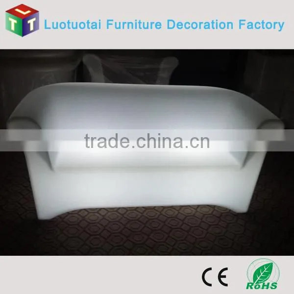 Nightclub Plastic LED Lighted Bar Sofa PE LED Sofa/plastic LED Light up Chair photo-4