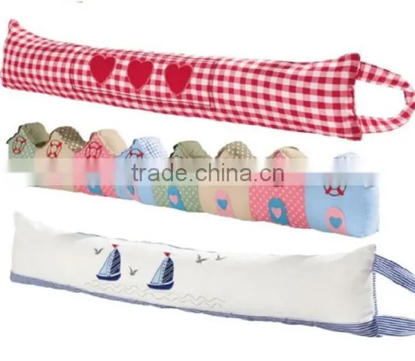 Store More Simple Design Sand and Cotton Stuffed Strip Canvas Door Stop photo-2