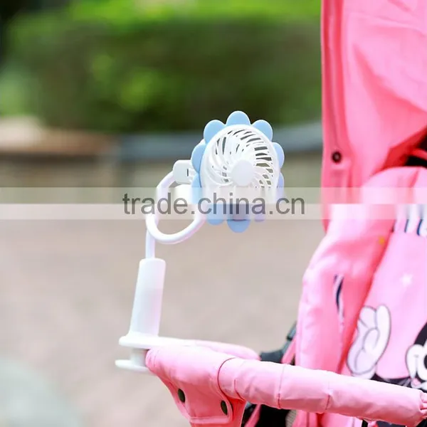 Cute Lovely USB Rechargeable Clip Fan, Student Dormitory Bedside Clip Fan, Mini USB Sunflower Fan photo-4