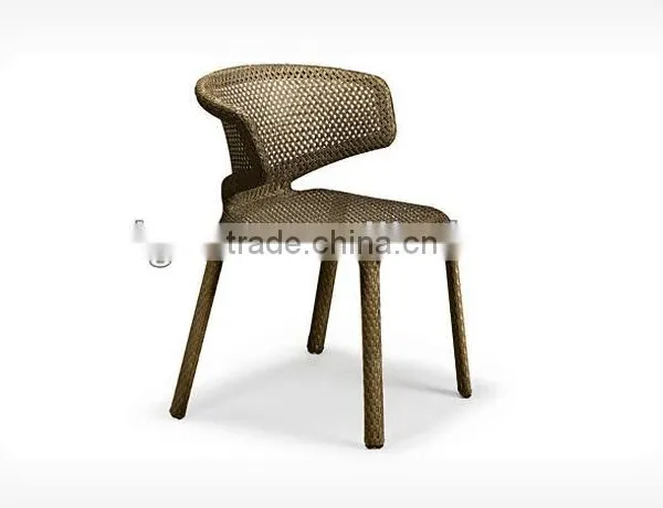 2017 Trade Assurance New Design Famous Modern Restaurant Used Synthetic Rattan All Weather Single Dining Chair photo-2