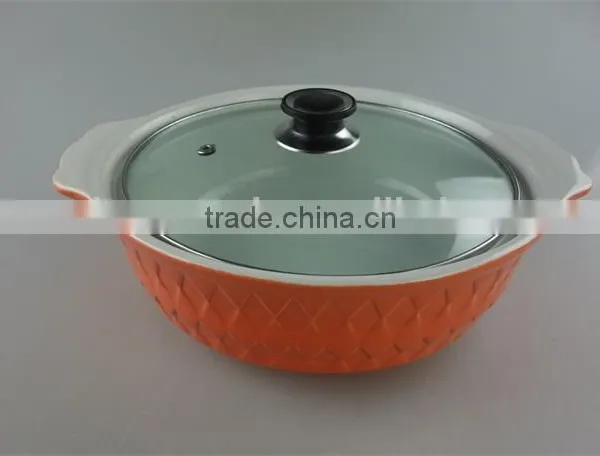 AB Grade Wholesale Stock Glazed Ceramic Casserole With Glass Lid,soup&stock Pot photo-4