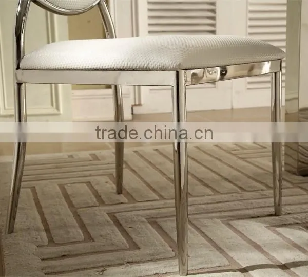 White Cover Silver Banquet Chair Wedding Chair photo-5