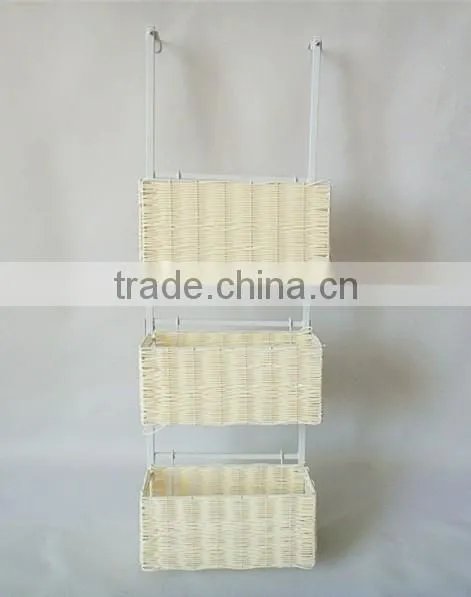 Upton Home Burnet White Over-the-Door 3-tier Storage Basket Set photo-2