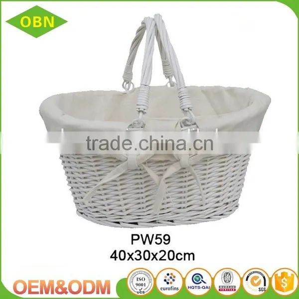 Wholesale China Flexible Handles Natural Woven Wicker Shopping Storage Basket photo-2
