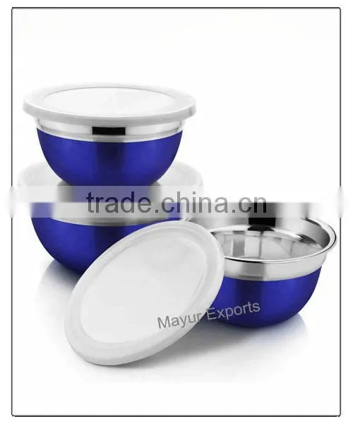 Stainless Steel Color Mixing Bowl With Lid photo-2