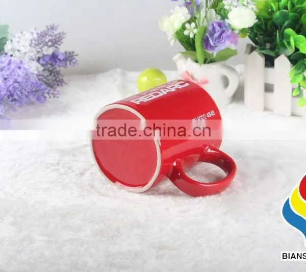 Red Mug Coffee Ceramic Dinnerware photo-3