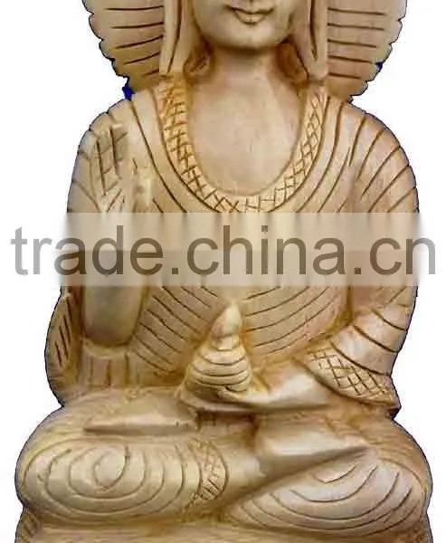 Wooden Buddha Statues/Wood Carving Figures/Art Sculpture-A