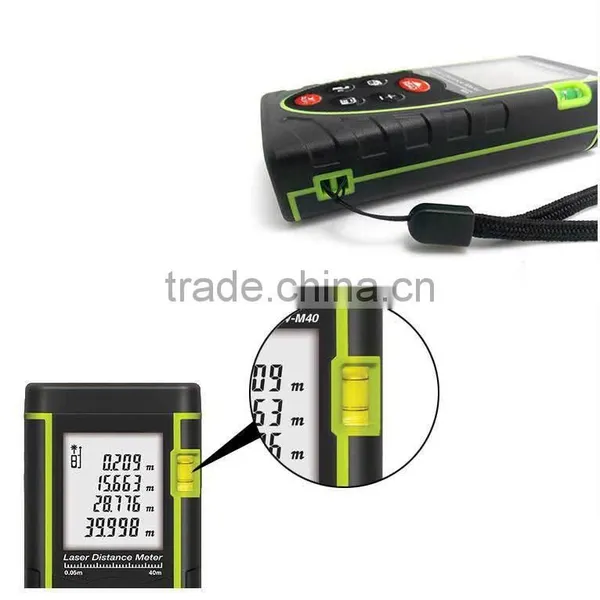40m (131ft) Laser Distance Meter Bubble Level Rangefinder Range Finder Tape Measure Tester photo-4