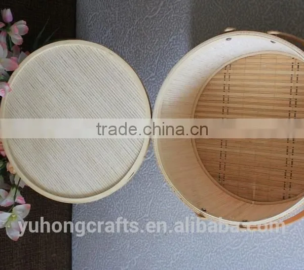 Environmental Bamboo Basket With Handle photo-2