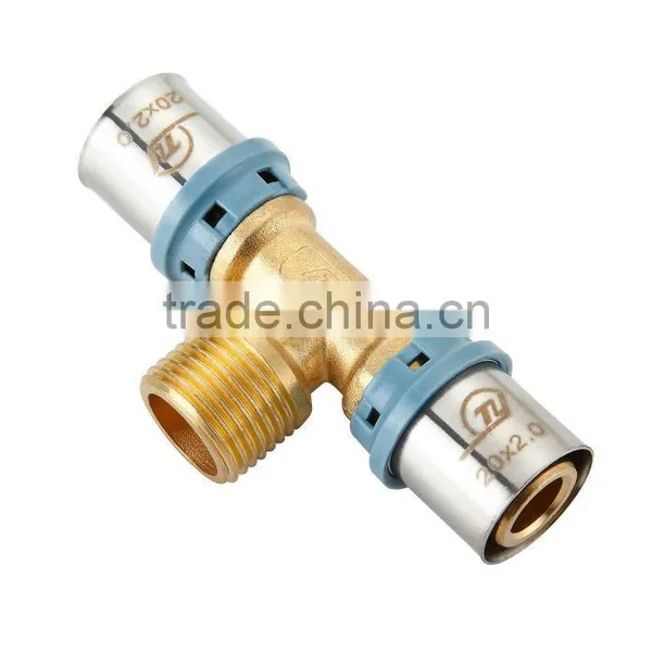 STAINLESS SLEEVE BRASS TEE photo-3