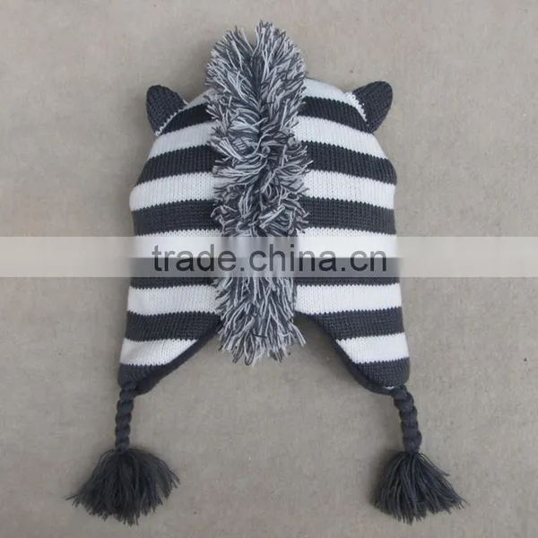 Kid Size Animal Knitted Crochet Earflap Hats photo-5