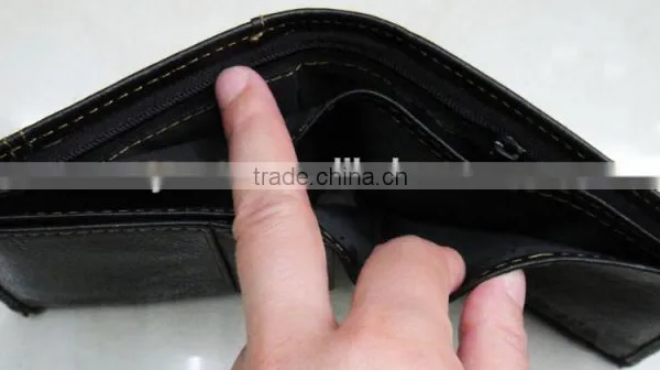 Fashion Golden Supplier Men Genuine Leather Black Luxury Wallet photo-2