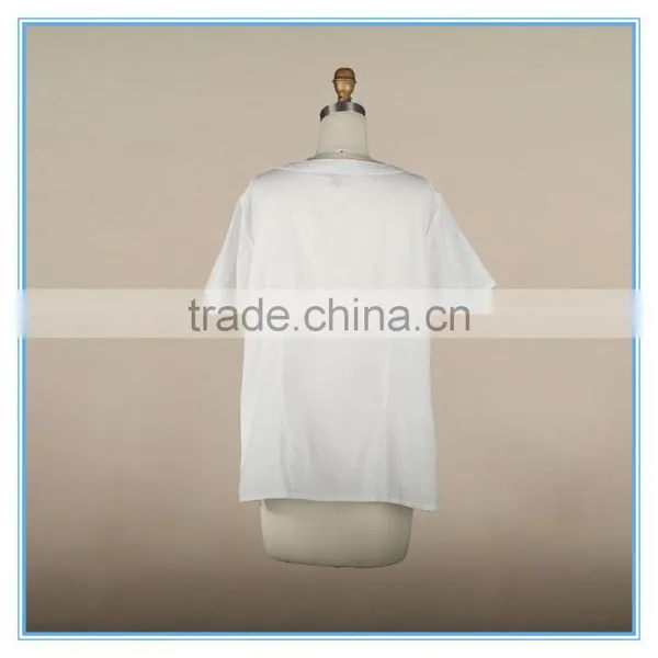 White Cotton Sarees Blouse Hand Designs Crystal Beaded Linen Blouse photo-4