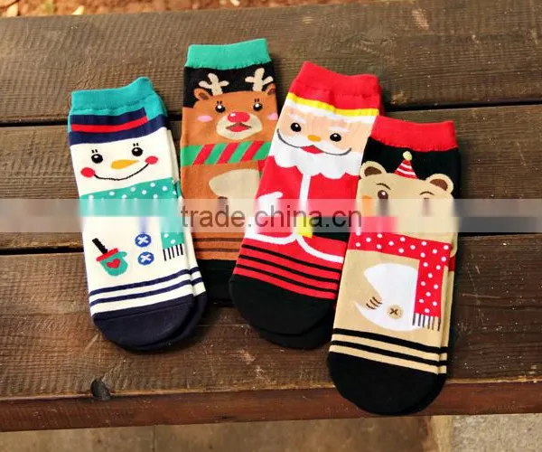 2016 New 3D Cartoon Christmas Snowman Socks Women Cotton Socks Floor Women Cotton Socks photo-2