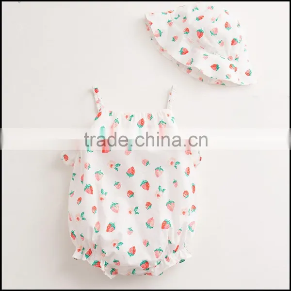 Digital Print Cotton Poplin Romper Baby Girl Clothes photo-4
