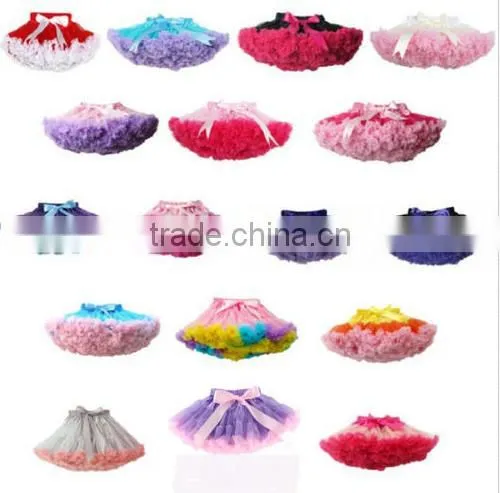 0-10Y Girls Kid Tutu Flared Skirt Princess Ballet Dancewear Pettiskirt