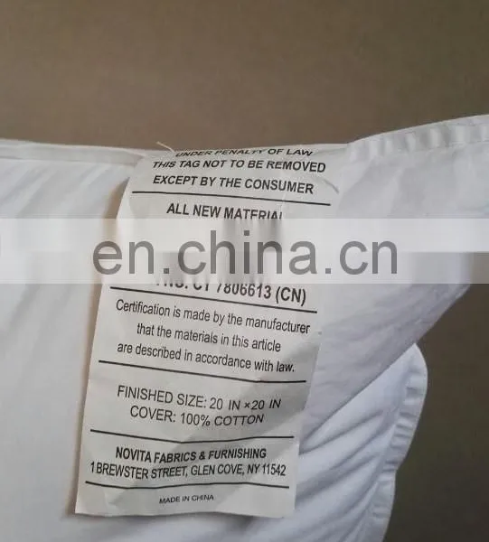 Hypoallergenic Polyester Filled Pillows Cushion Inserts 100% Cotton Fabric All Size photo-3