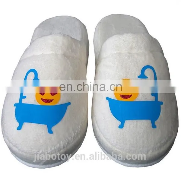 Turkish Velvet Towel Happy EMOJI Slippers Taking Bath Home, Spa, Bath 100% Cotton Printing Pattern