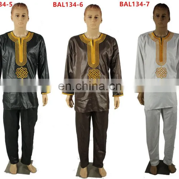 African Nigeria Styles Bazin Riche Clothing Emboridered Dresses Two Pieces Set Bazin African Clothing