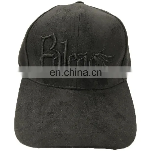 Wholesale Hot Selling 3D Embroidery Custom Promotional Suede Baseball Cap photo-2
