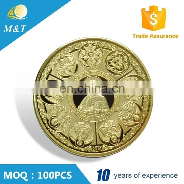 Factory Direct Sales Metal 3d Gold Dual Plating Coin photo-2