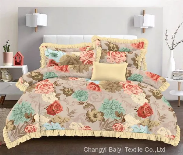 100 Polyester Twill Bed Sheet Printed Microfiber Fabric Wholesale photo-3