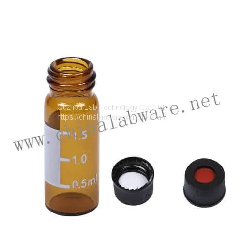 10mm wide opening amber sampler vials