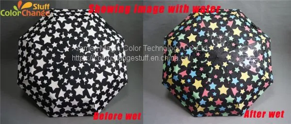 Water Sensitive Color Changing Cloth/Umbrella  (White Change to Colors) photo-3