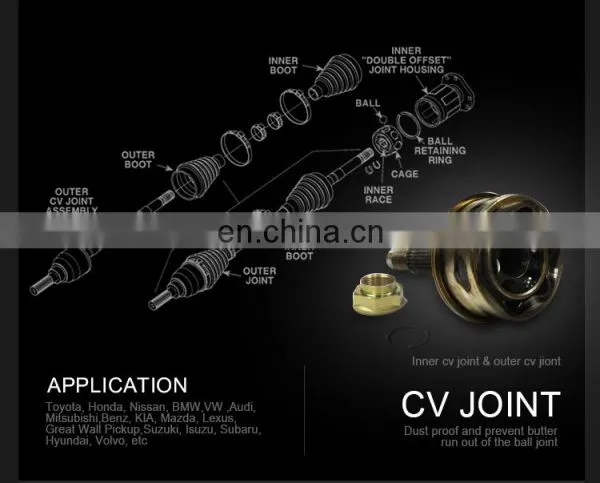 HY-5-010 Wholesale Axle Auto CV Constant Velocity Joint Car Axle Parts CV Joint Inner CV Joint Hyundai for Hyundai New Santa Fe2 photo-4