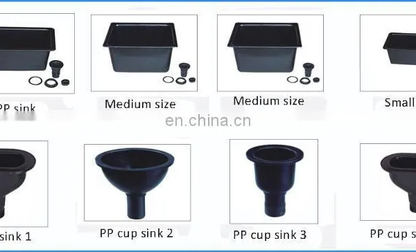 Black And White Epoxy Resin Sink Lab Acid Resistant PP Sink photo-6