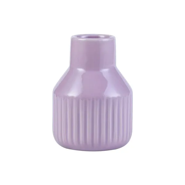 China Hand Made Small Cyan Red Light Yellow Ceramic Flower Vase For Bedroom And Hotel photo-5