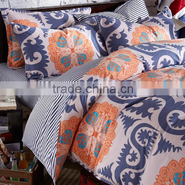 China Textile Floral Printed American Style Bedding Sets OEM Cotton Home Useful Duvet Cover photo-2