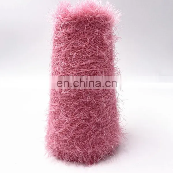 6mm 100% Polyester Feather Yarn Hairy Yarn Fancy Knitting Sweater Feather Yarn