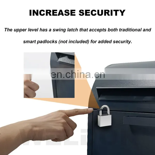 Factory Direct Drop & Metal Outdoor Parcel Delivery Box Freestanding Locking Parcel Drop Box photo-5