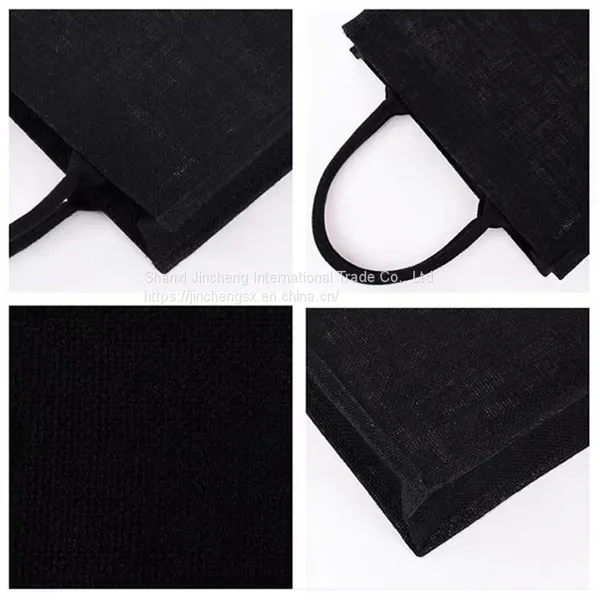 Wholesale Cheap Durable Colorful Jute Bag Jute Shopping Bag Custom Jute Tote Bag photo-3